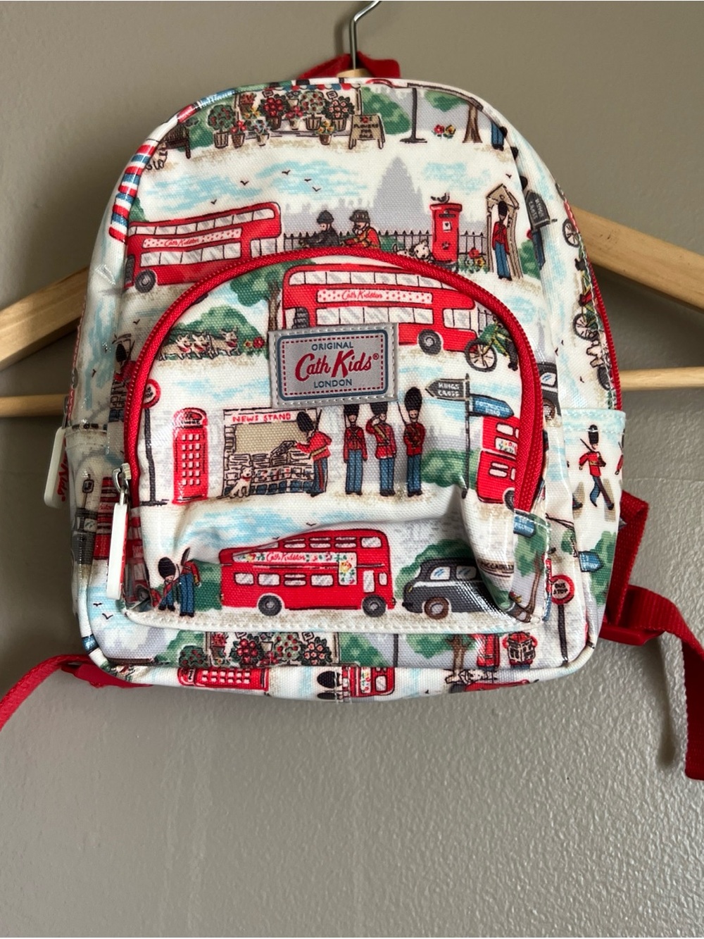 Cath Kidston Red/White/Light Blue London Scenic Mini Backpack